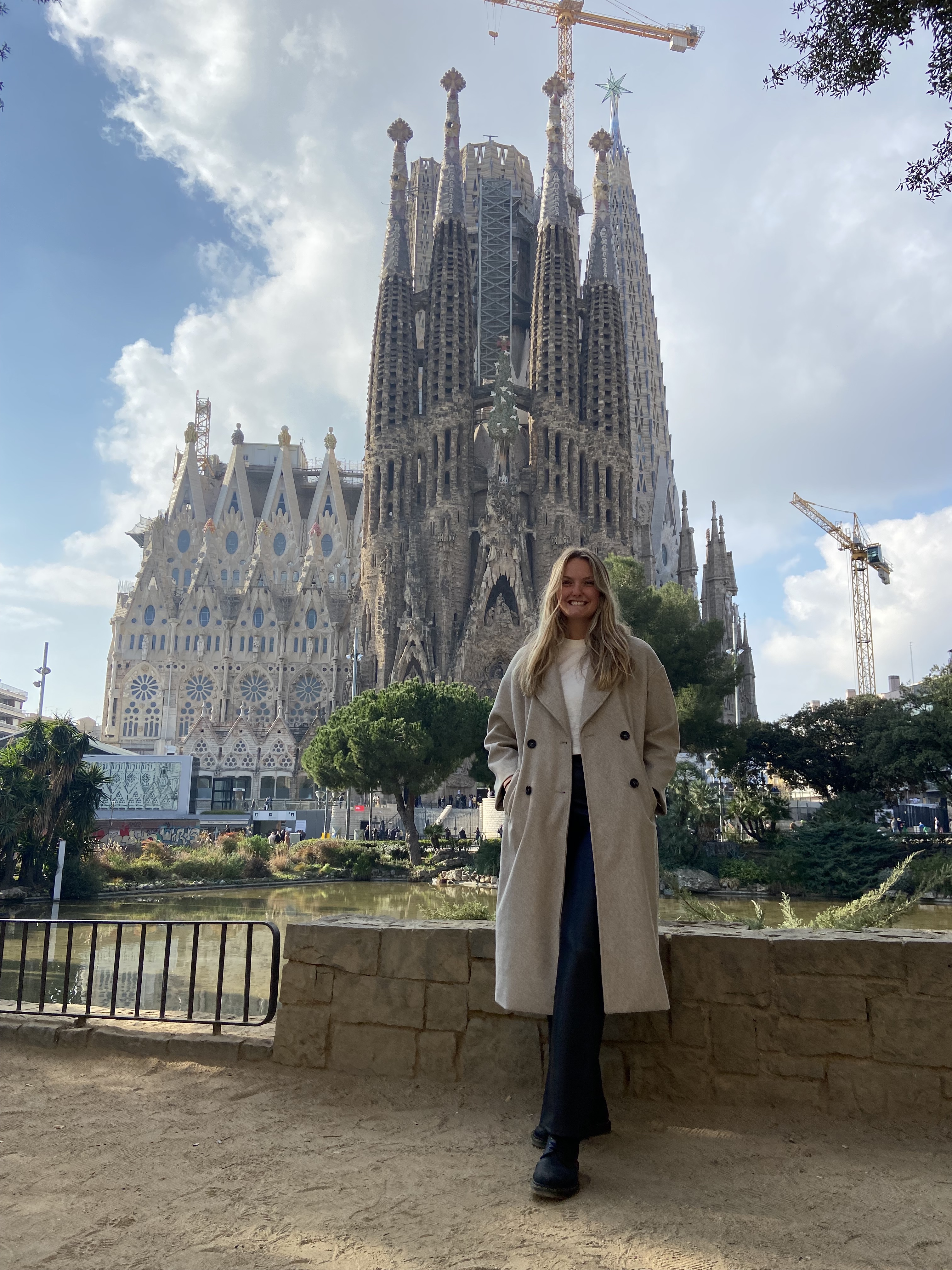 Student poses in Barcelona, Spain.