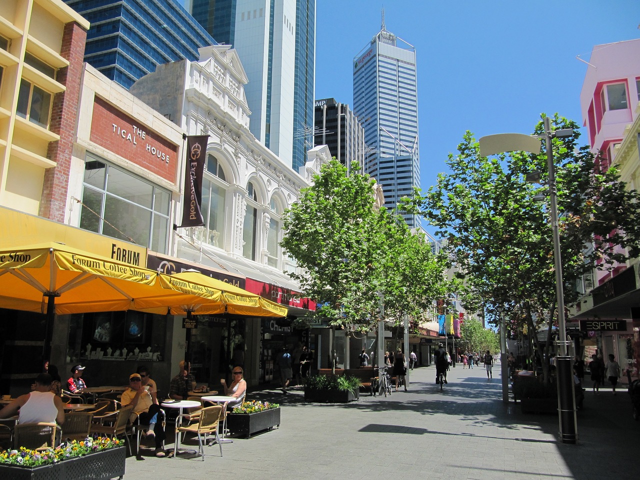 City street in Perth, Australia.