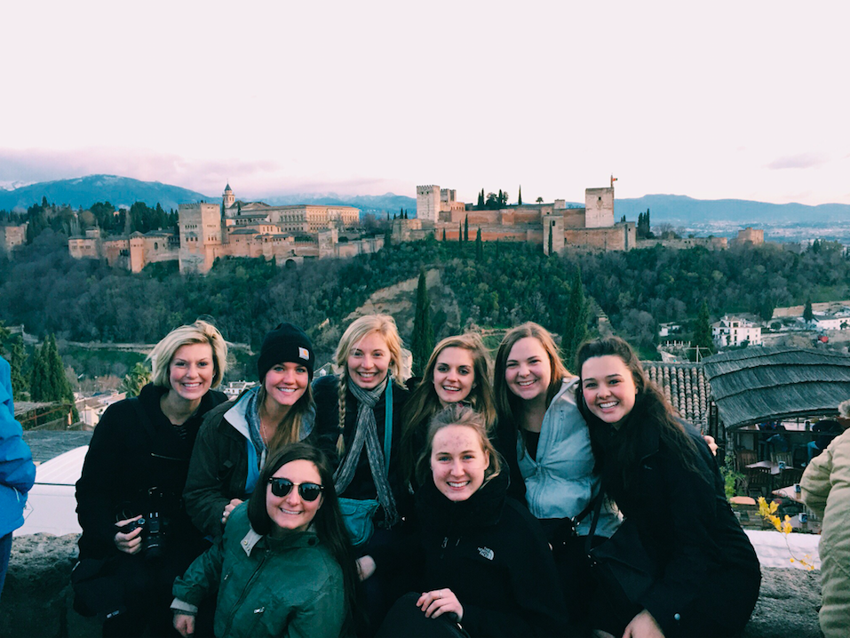 Group of students in Caceres, Spain